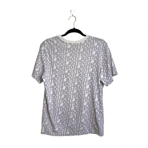 The Nike Tee 100% Cotton Purple Just Do It Allover Icon Tee Medium Women’s - Picture 5 of 11